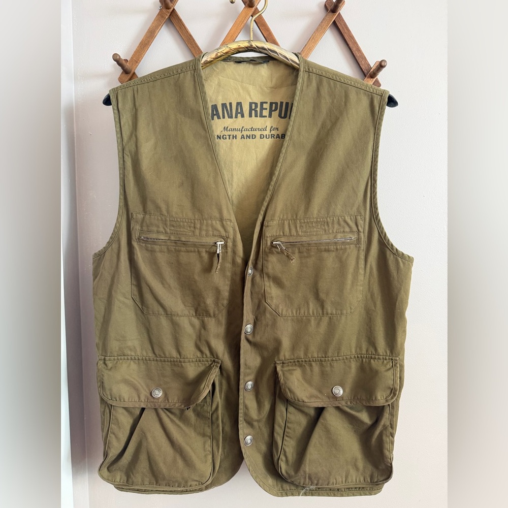 RARE Vintage 80s Banana Republic Safari & Travel Utility Vest - Medium